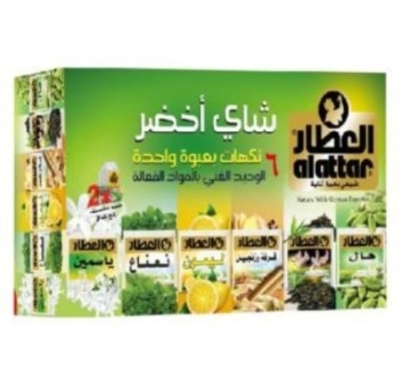 6 Flavors Green Tea - 30 Packets  | Al Attar
