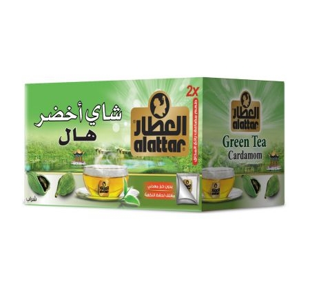 شاي اخضر بالهال 20 ظرف | العطار السوري
