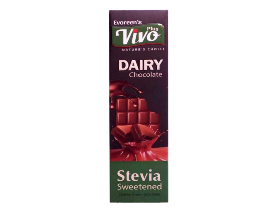 Dairy chocolate bar 20 gm , plain, stevia sweetened | Evoreen